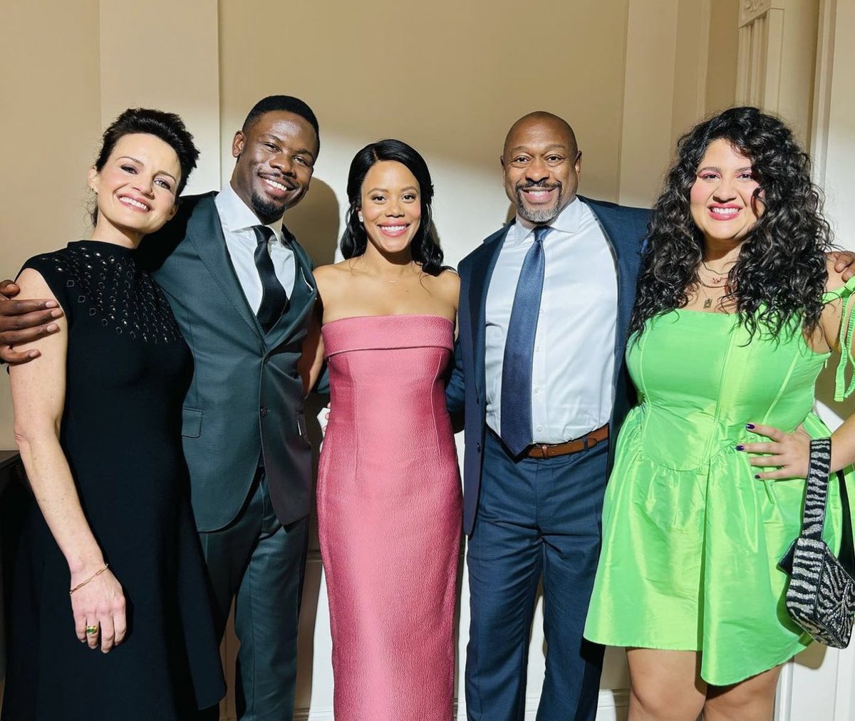 carla gugino behind the scenes of ‘the girls on the bus’ recently.