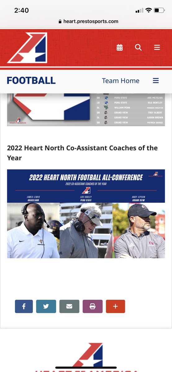 Heart North co assistant Coach of the year….I can take that year 1 of my college coaching career…..thanks to <a href="/GracelandFB/">Graceland Football</a> <a href="/CoachRoss_FB/">Patrick Ross</a> <a href="/GracelandU/">Graceland University</a> <a href="/GUjackets/">Graceland Athletics</a> @GeraldMonroe13 <a href="/Regmo_era/">Reggie Wilson</a> <a href="/Tre3timesss/">TR3 ✪</a> <a href="/Felixwade7/">Felixwade</a> <a href="/JadanGilliland/">Jadan Gilliland</a> <a href="/24Emilr/">Emil Rabin</a> without y’all this don’t happen