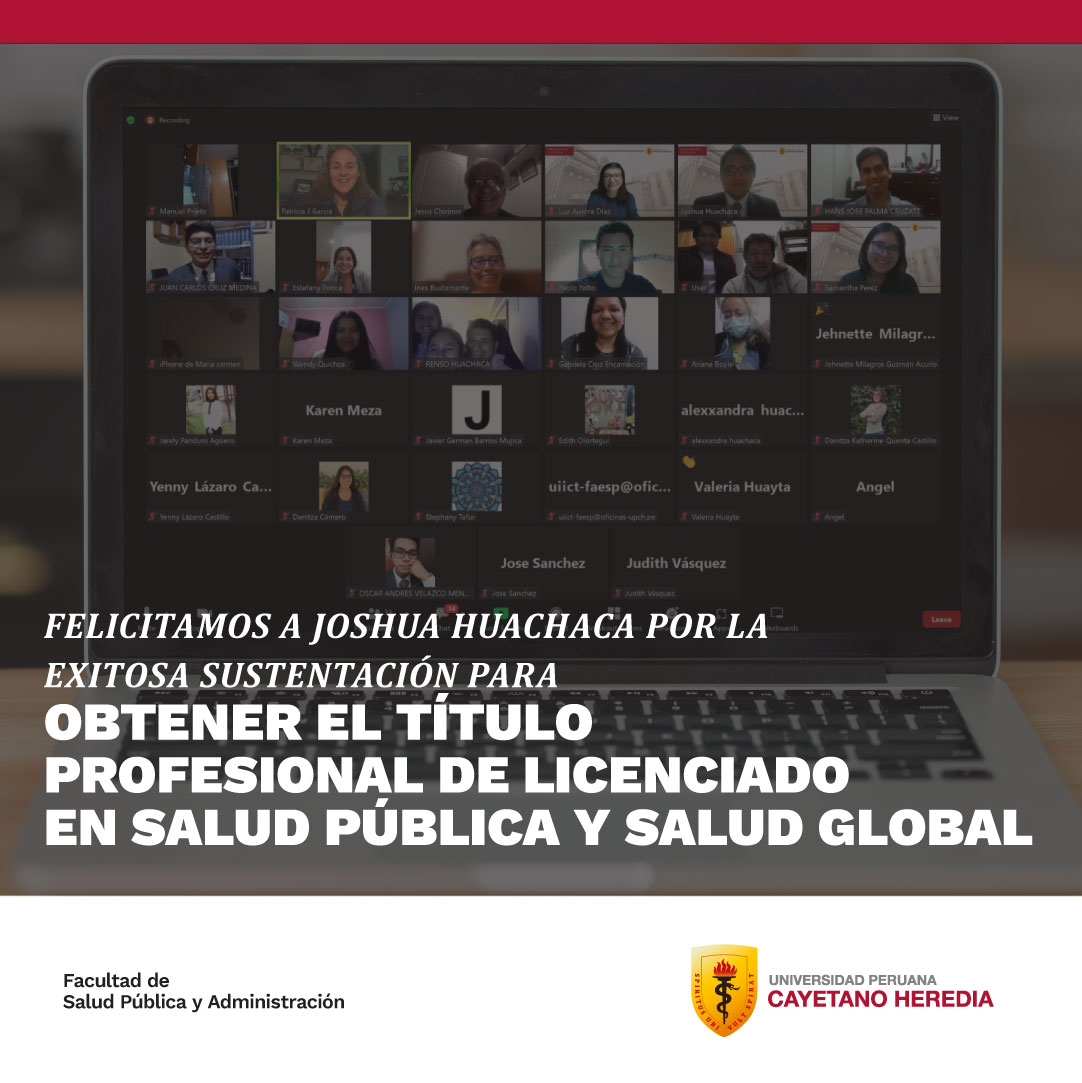 faspaupch's tweet photo. Felicitamos a Joshua Huachaca por haber sido el primer estudiante de su carrera en sustentar con éxito su tesis “Riesgo Ergonómico y trastornos músculo esqueléticos en clases virtuales de estudiantes de una Facultad de Salud de una Universidad Privada de Lima, Perú”
#FASPA https://t.co/H0WQdiEbk5