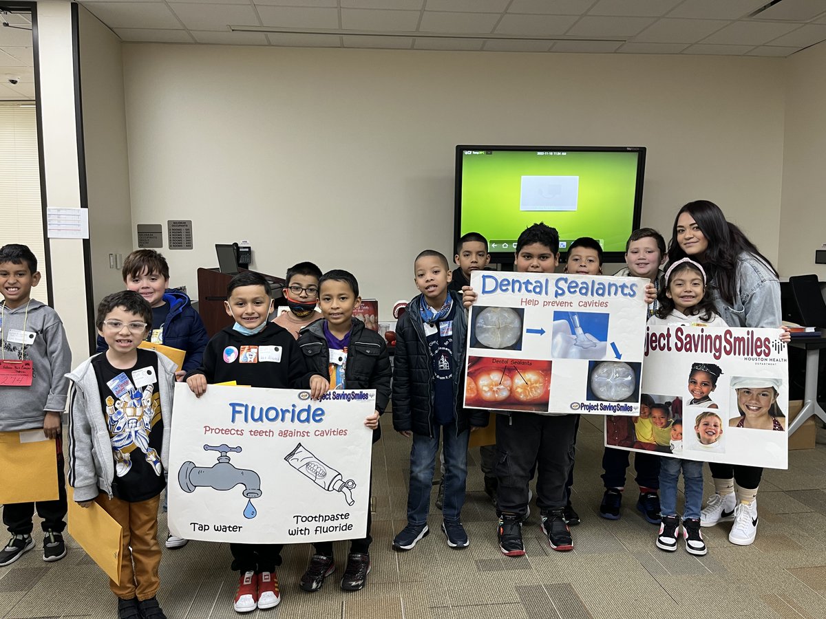 NurseEsmeee's tweet photo. Thank you @HoustonHealth for Hosting & giving our 2nd Grade Eagles the opportunity to create bigger smiles! We learned all about important oral care and also had the opportunity to receive cleanings/sealants. @GrayES_AISD #AldineConnected #ProjectSavingSmiles https://t.co/9Rhb2nUmVd
