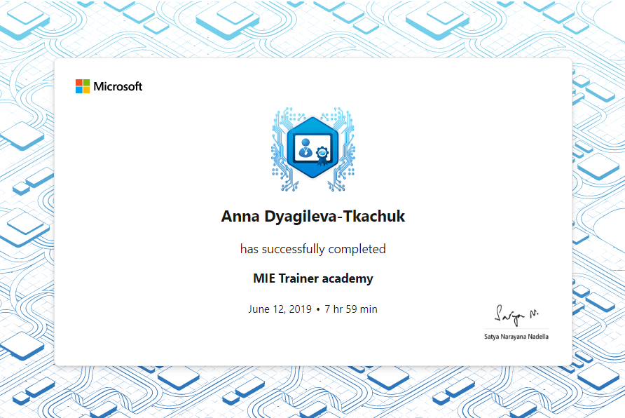AnnaDyagileva1's tweet photo. Yay! 💎I earned my "#MicrosoftEducator Trainer #academy" trophy! I’m so proud to be celebrating this achievement thanks to @MicrosoftLearn!
#MSLearnTrophy #MIEExpert #MIETrainer #PD #EdTech #MicrosoftTrainer #MicrosoftEDU #teachersloveEDU @BurmesterScott @MicrosoftEDU #inclusion https://t.co/muixR9XixX