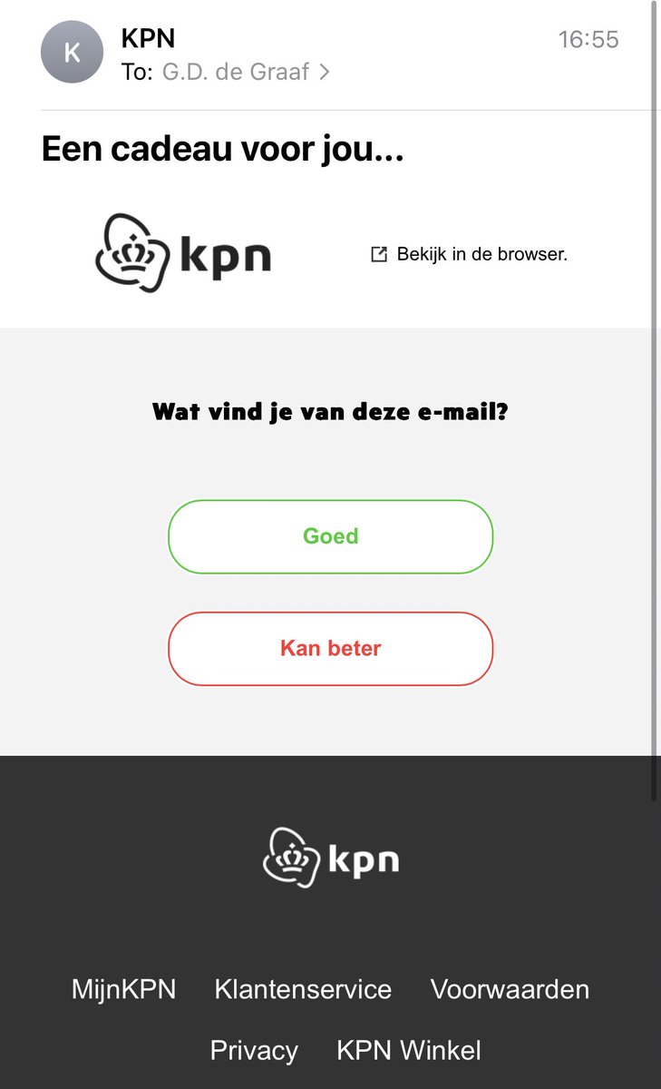 Gerben58's tweet photo. @KPNwebcare Jullie lijken mijn cadeau te zijn vergeten… https://t.co/ueePM2nRcH