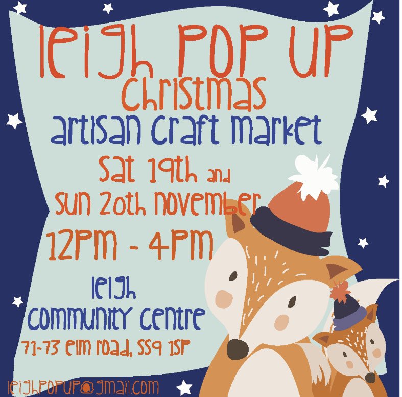 Thinking about shopping small &amp; local for your Christmas gifts this year? Yes you say?! Well pop along to this. All halls filled with talented makers &amp; businesses. I’ll be there both days!  #weekendplans #leighonsea #essexartist #essexart #SmallBizFridayUK