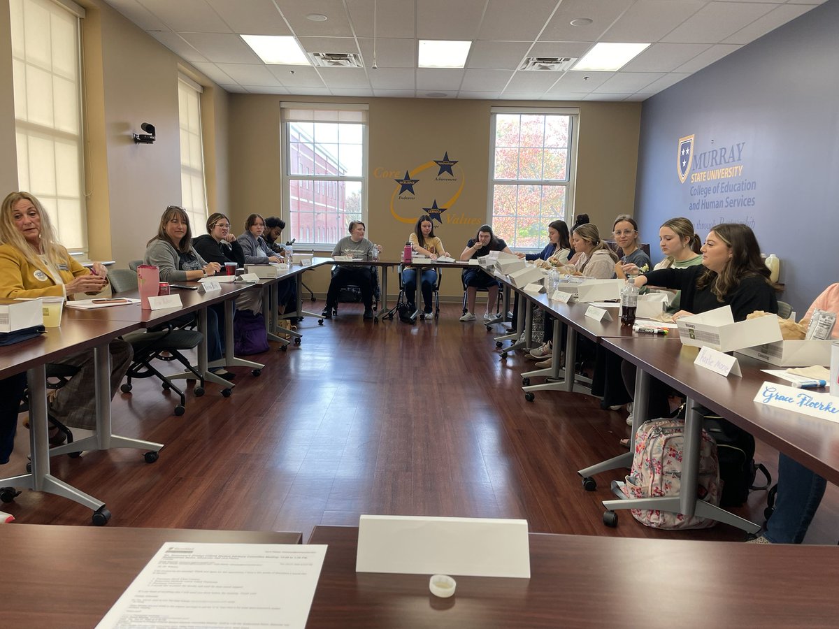 A successful meeting of the COEHS Student Advisory Committee. We rely on these important students to help us guide the college in new directions.
