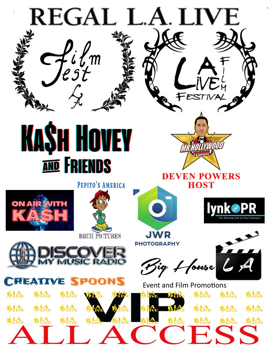 Schedule #filmfestla #lalivefilmfestival
Saturday 11,19 2022 at Regal Cinemas at LA LIVE
ticket link:
filmfreeway.com/FilmFestLA/tic…

Updated final schedule at facebook.com/filmfestla