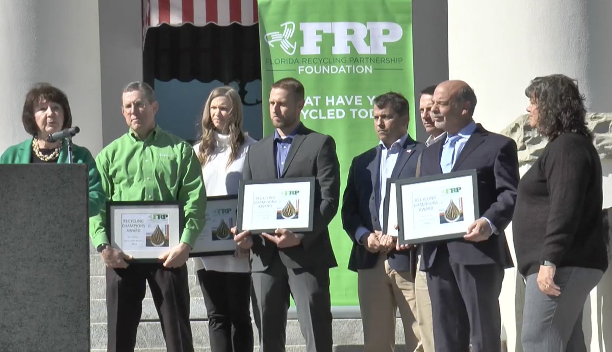 FloridaPorts's tweet photo. This #FloridaRecycles Week, we join the FL Recycling Partnership Fdn. in congratulating all ’22 Recycling Champion Award Winners. Special congrats to the National Stormwater Trust for their @PortTampaBay project which earned the Environmental Stewardship honor. @FLDEPNews @MyFDOT https://t.co/yU78whcraf