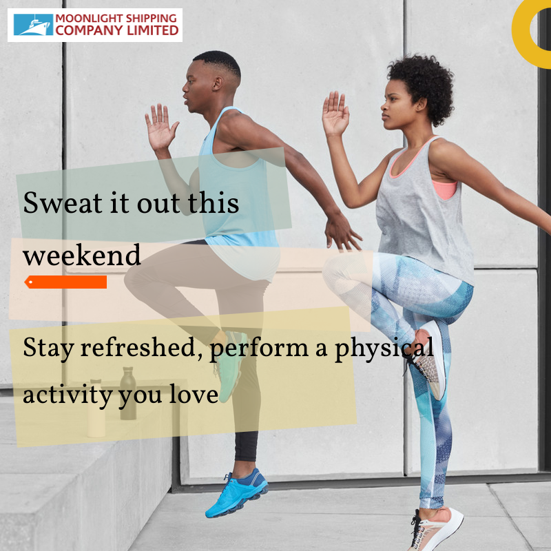 moonlightshipgh's tweet photo. Sweat it out this weekend. Stay refreshed, perform a physical activity you love 

#Moonlightgh #weekend #exercise #aircargo #seacargo #haulage #customsbrokerage
#stayfit #decemberinghana #love #customerservice #friday https://t.co/AEEC6eiliG