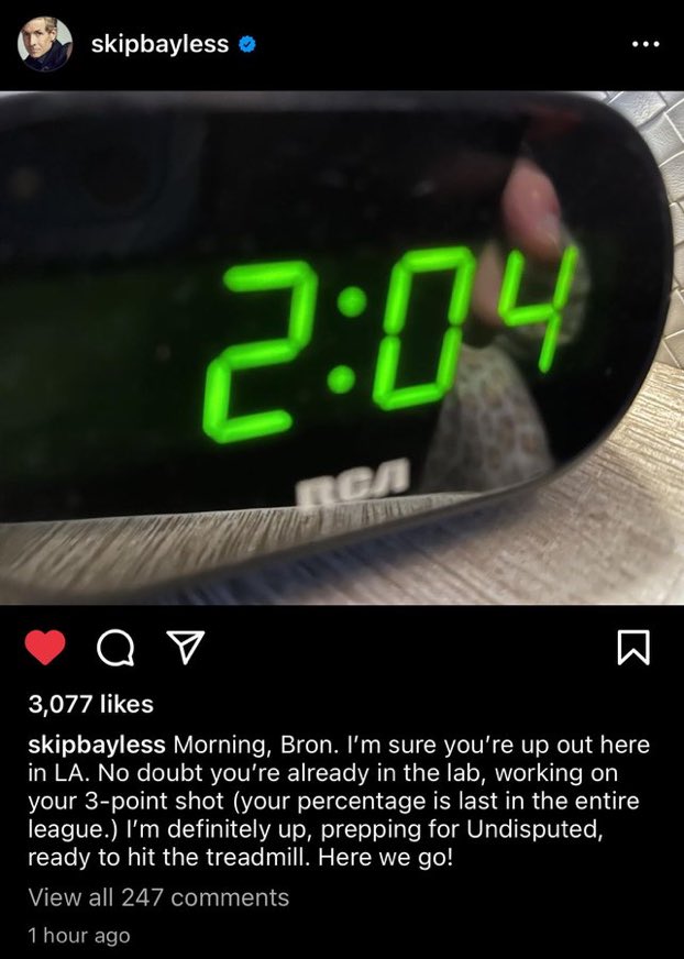casualtakeking's tweet photo. Skip Bayless is actually funny at this point with all due respect 😭 https://t.co/ZwbF3d4Jjq