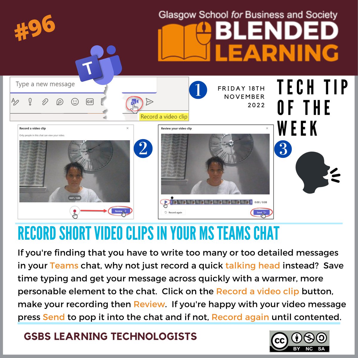 GSBS learntech (@gsbslearntech) on Twitter photo This week's #GSBSTTotW is about having a bit of fun with video messages in your <a href="/GCU_GSBS/">Glasgow Caledonian University GSBS</a> <a href="/MicrosoftTeams/">Microsoft Teams</a> chat! This week's #GSBSTTotW is about having a bit of fun with video messages in your <a href="/GCU_GSBS/">Glasgow Caledonian University GSBS</a> <a href="/MicrosoftTeams/">Microsoft Teams</a> chat!