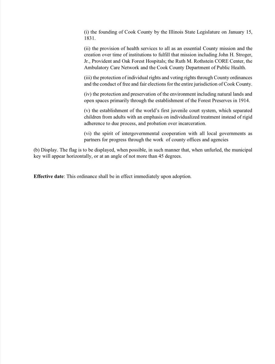 The <a href="/CookCountyBoard/">Cook County Board</a> puts final touches on New <a href="/cookcountygov/">Cook County Government</a> Flag project with an ordinance providing its symbolic meaning 1/4