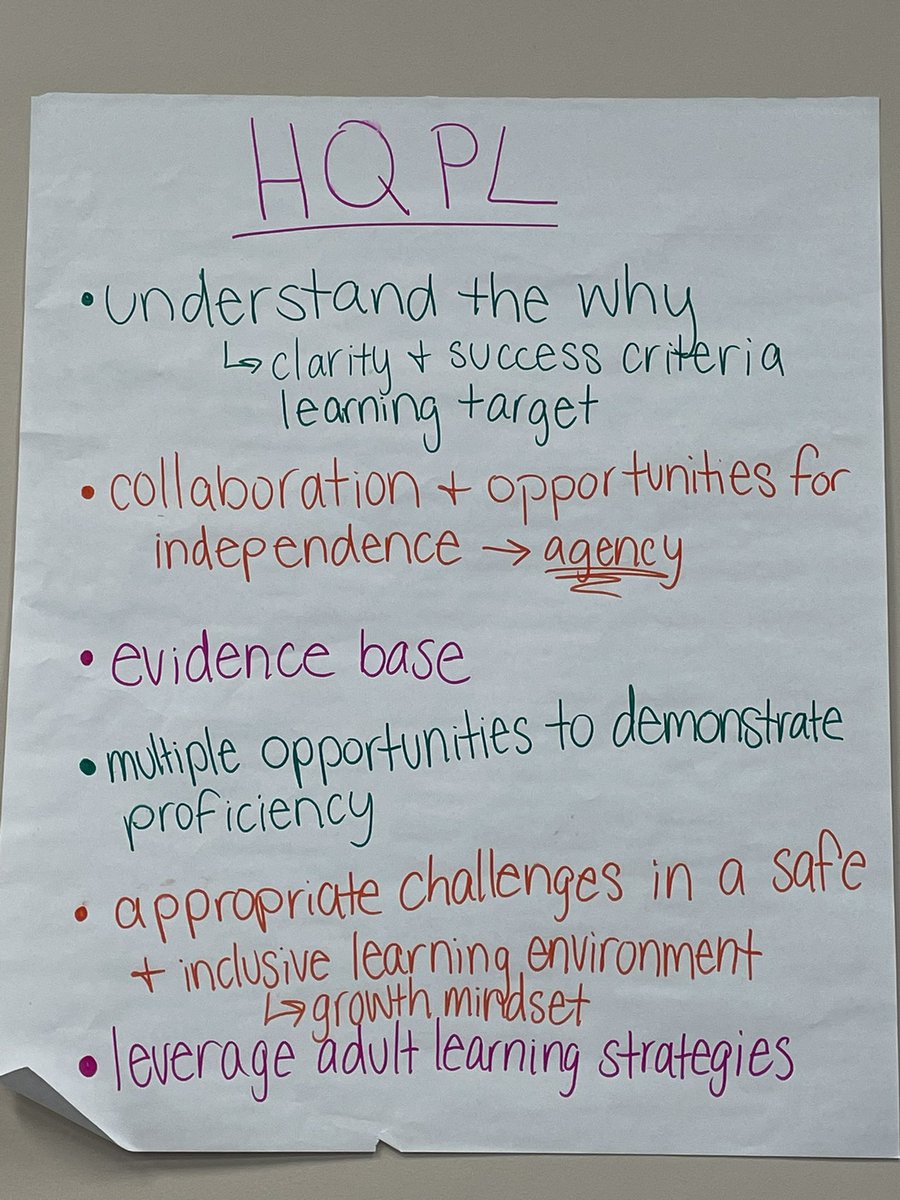 Having an effective and reflective session defining High Quality Professional Learning and coincidentally it feels very similar to the <a href="/UTBoardofEd/">Utah State Board of Education</a> PCBL Framework! schools.utah.gov/file/b968b87d-…