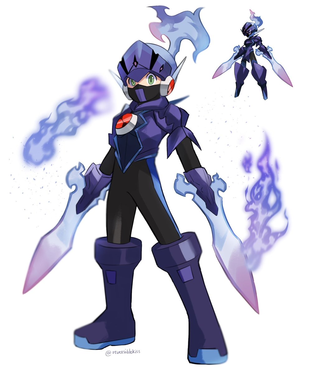 dericknrs's tweet photo. Concept by: @reversiblekiss 
Fusion of Megaman.EXE and Ceruledge from  #PokemonScarletViolet #MegaMan #Blender #Blender3d #3d #sculpture https://t.co/3sfK0tj2C7