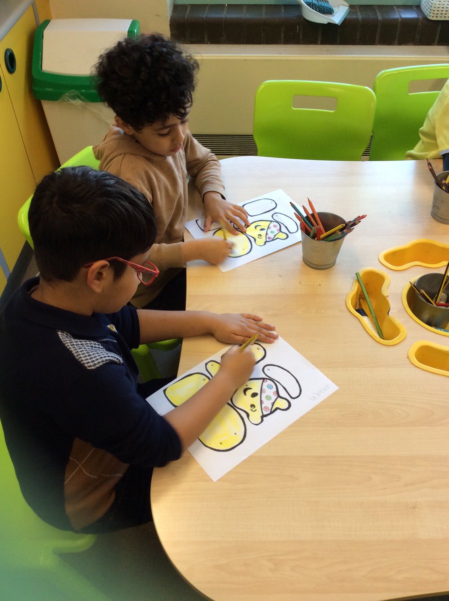 PillYear2's tweet photo. Year 1 /2 have had a busy Pudsey day measuring his route and making lots of Pudsey  bears with movable arms and legs, as well as raising money for children in need ❤️ https://t.co/shZOcyqs97