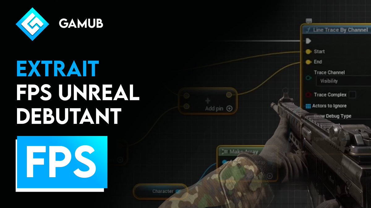 GAMUBcom's tweet photo. Salut !

Si vous voulez apprendre à mettre en place les bases d’un système d’arme🔫 sur #UnrealEngine5, c'est là:
➡Youtube: https://t.co/eMsq5csl3z
-⏱ : 15 min

Le cours complet " UE5 : créer un FPS💥" est sur notre site https://t.co/zllgfq6bEq

À bientôt !
#Gamedev #FPSGame https://t.co/B6GrgbFSLx