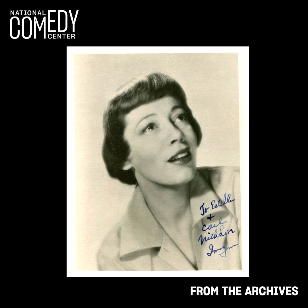 #OTD in 1908, the talented #ImogeneCoca was born. Featured here from our Carl Reiner archive is a photograph of Imogene personally signed and gifted to Carl and his wife Estelle. 

#Birthday #YourShowOfShows #SidCaesar #CarlReiner #EstelleReiner #HowieMorris #NationalComedyCenter