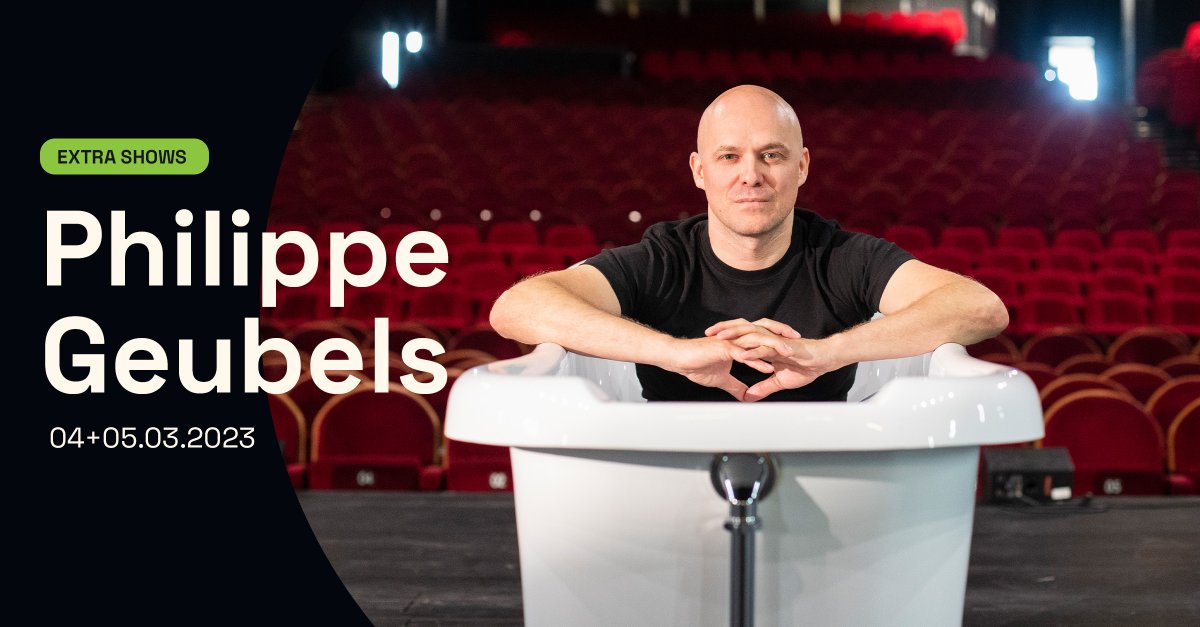 trixxotheater's tweet image. #EXTRASHOWS! @philippegeubels is niet te stoppen en voegt nog eens twee extra datums bij zijn tournee! Op 4 en 5 maart 2023 in Trixxo Theater! Tickets meteen beschikbaar!
🎟 ow.ly/fw3v50LIm6i
#philippegeubels #geubelsgaatinbad #trixxotheater @COMEDYSHOWSbe