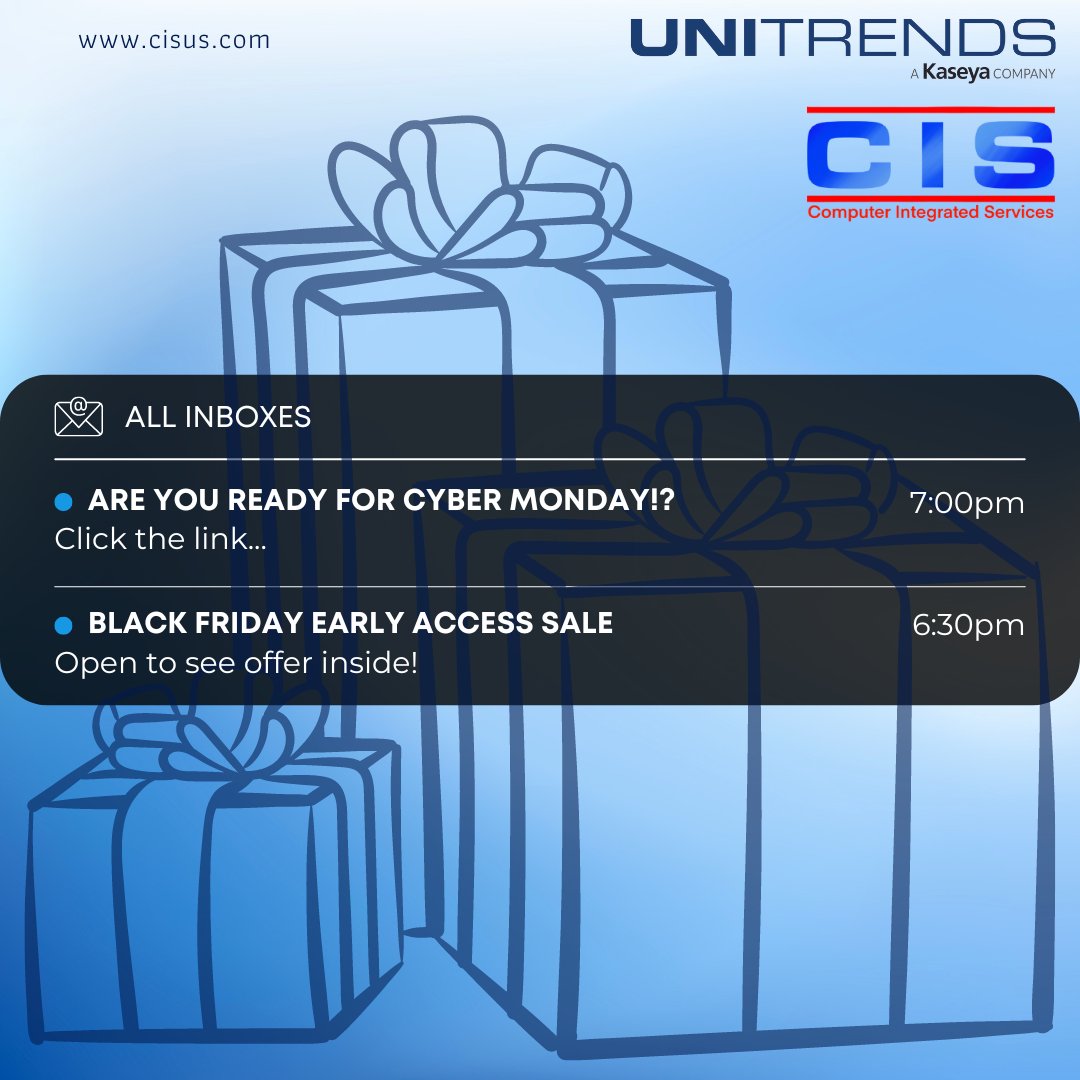 ComputerIntSvc's tweet image. Seasonal emails flood users’ inboxes during the festive season, creating a myriad of distractions. @F5 Labs reports #phishing activity increases by more than 150% from Oct. to Nov. Protect your organization from a holiday #cyberattack, contact sales@cisus.com.
#cybersecurity