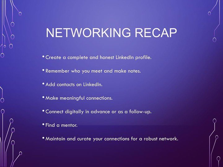 Recap of the “Networking 101” and some tips from Dr. Maria Scott! 

Thank you to everyone who showed up and asked questions! 

#emersonprssa #networking #publicrelations #prssanational