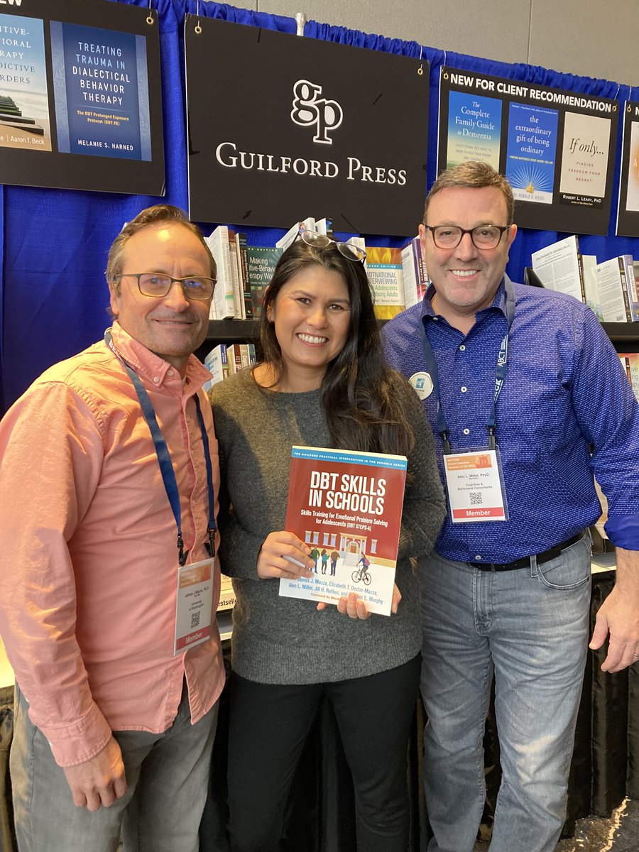 guilfordpress's tweet photo. Come visit our booth at #ABCT22! Plenty of authors have already stopped by. Plus you can save 25% with our conference discount ๐ฐ๐ฐ We can't wait to see you! @recoverWithCBT @SauerZavala @dbtinschools https://t.co/fN7JOsGxYF