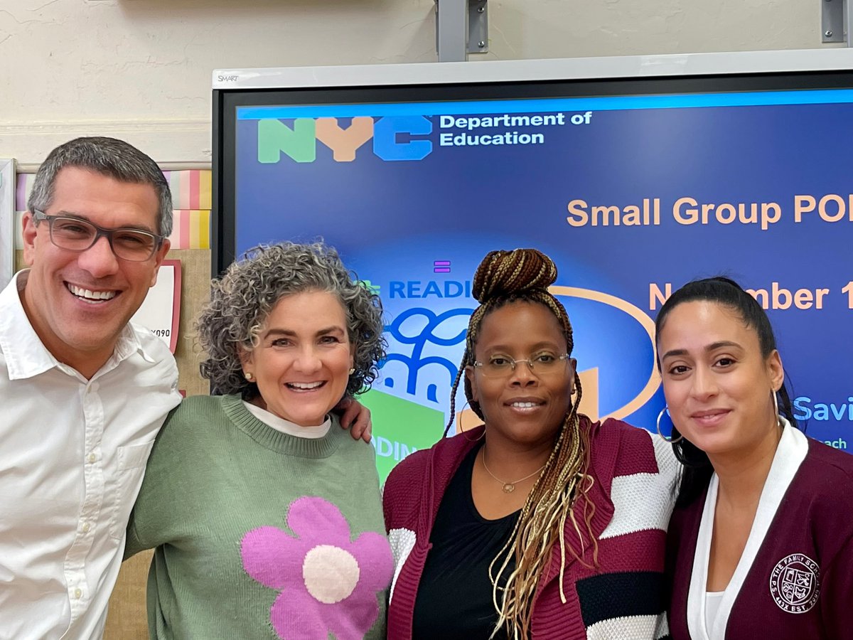 BronxSchool's tweet photo. The Family School &amp; Coach @teresa_teaches hosted @NYCPSLC coaches that support @CSD9Bronx. Working today to better support teachers &amp; students with phonemic awareness, phonics, fluency, vocabulary, comprehension &amp; writing. #EdEquity #SOR #ReadingScience #knowbetterdobetter https://t.co/XzefgnrqwG