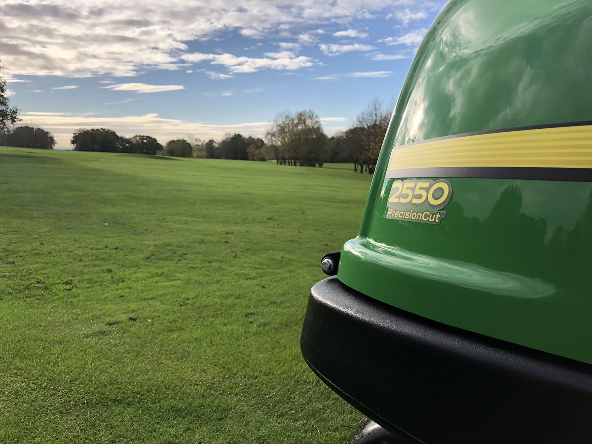 Jamie_Tuckwells's tweet photo. Two happy chaps today and rightly so. It’s been a long long time but finally had the pleasure of delivering this new 2550B PrecisionCut to my old place @Forresterpark. I look forward to having a go one weekend. Thank you to all 👍 @TuckwellGroup @JohnDeere https://t.co/mQLXvQgbFt