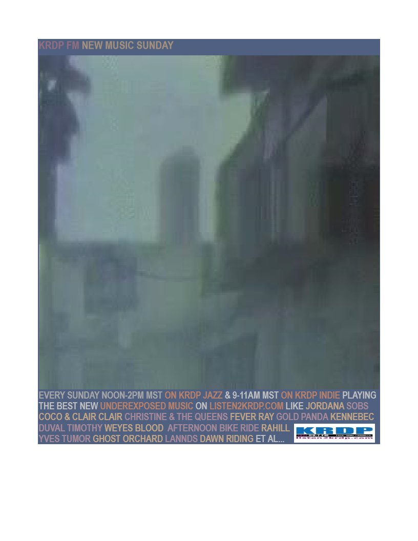 New show Sunday with <a href="/coclair333/">Coco & Clair Clair</a> <a href="/TheBlaze_Prod/">The Blaze</a> <a href="/Itsconniesworld/">CONNIE CONSTANCE</a> <a href="/plaidmusic/">Plaid</a> <a href="/liladrewmusic/">Lila Drew</a> <a href="/aftrnbikeride/">Afternoon Bike Ride</a> <a href="/babyrosemusic/">🥀</a> <a href="/1stbaserunner/">1st Base Runner</a> <a href="/ramiropinheiro/">Ramiro Pinheiro</a> <a href="/sobshaha/">Sobs</a> <a href="/ErikaGrapes/">Erika Grapes</a> etc on listen2krdp.com #krdpjazz #krdpindie