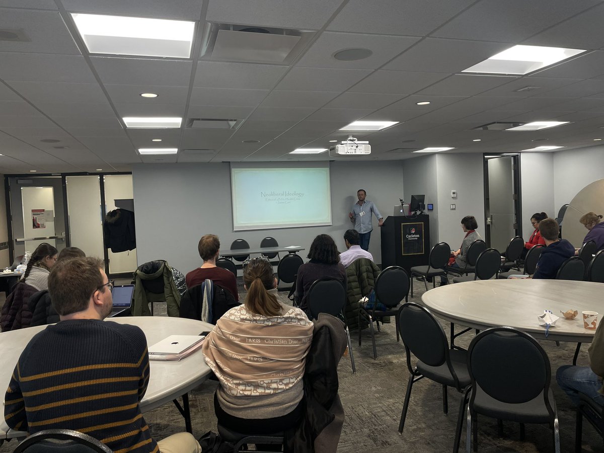Session 4 has begun! Our first speaker for this session is James Carr on the topic “Neoliberal Ideology: Ethics of a Public Health Crisis”. Thank you for joining us this afternoon!