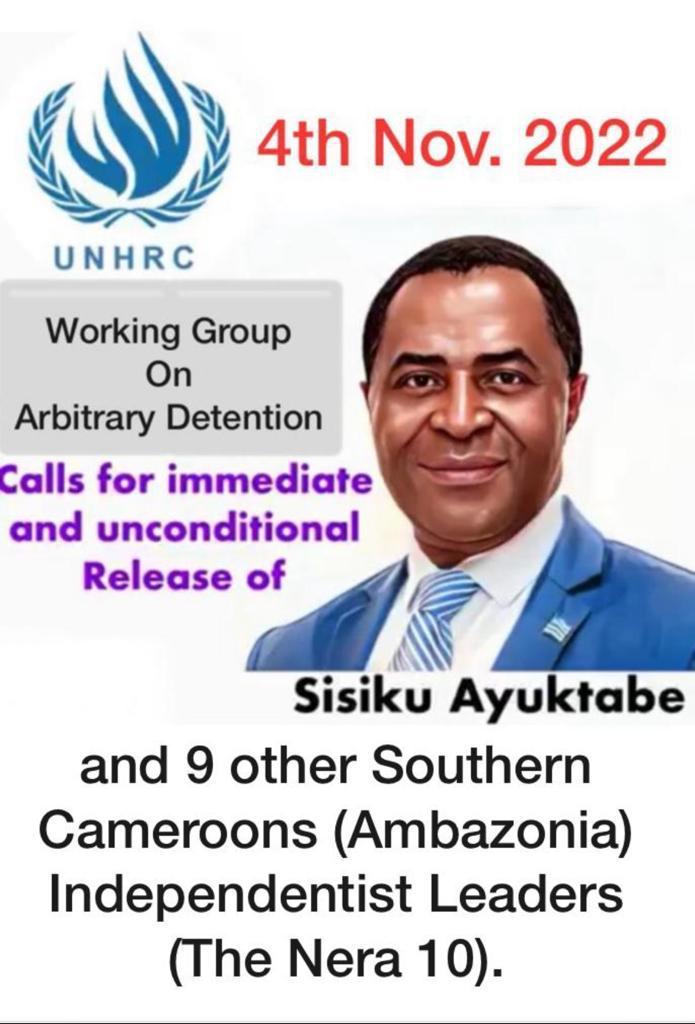 MariantaNjomia's tweet photo. Vying 4 a concerted political pressure from competent intl institutions &amp; nations of goodwill like 🇨🇦 4 a speedy IMPLEMENTATION of UNHCR Working Group on Arbitrary Detention rulings of Nov '22 by🇨🇲 gov #FreeAllSouthernCameroonsAmbazoniaPOW @antonioguterres @SecBlinken @RishiSunak https://t.co/piTIEqgh5q