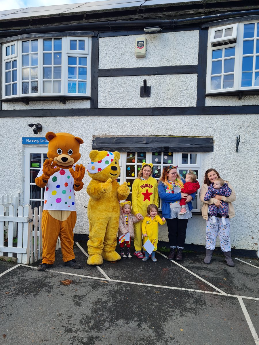 We had some very special visitors at nursery for Children in Need! 
<a href="/BBCDerby/">BBC Derby</a> dropped in to talk to us as Sally walked over 22 miles, from Breaston to Burton, all for <a href="/BBCCiN/">BBC Children in Need</a>, wow! Pudsey Bear came too!
#childreninneed2022 #pudseybear #radioderby