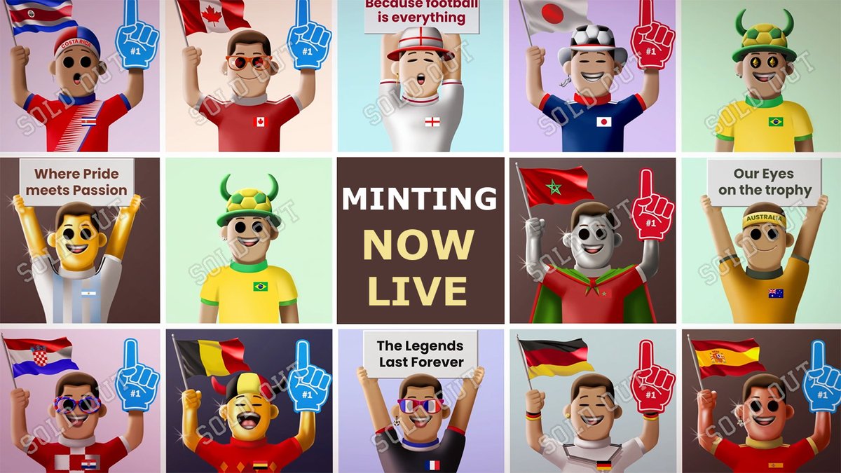 DavidChristee's tweet photo. This seasonable NFT comes with good utility. Its filling so fast

#NftMinting  now https://t.co/H2nBZ7gZpG

#Argentina
#Worldcup2022 #Qatar2022 #Ethereum #ETH #Football #SportFansPass #NftCommunity #Nftbuy #Nfts #Worldcupfever https://t.co/Pi3MhAPlne