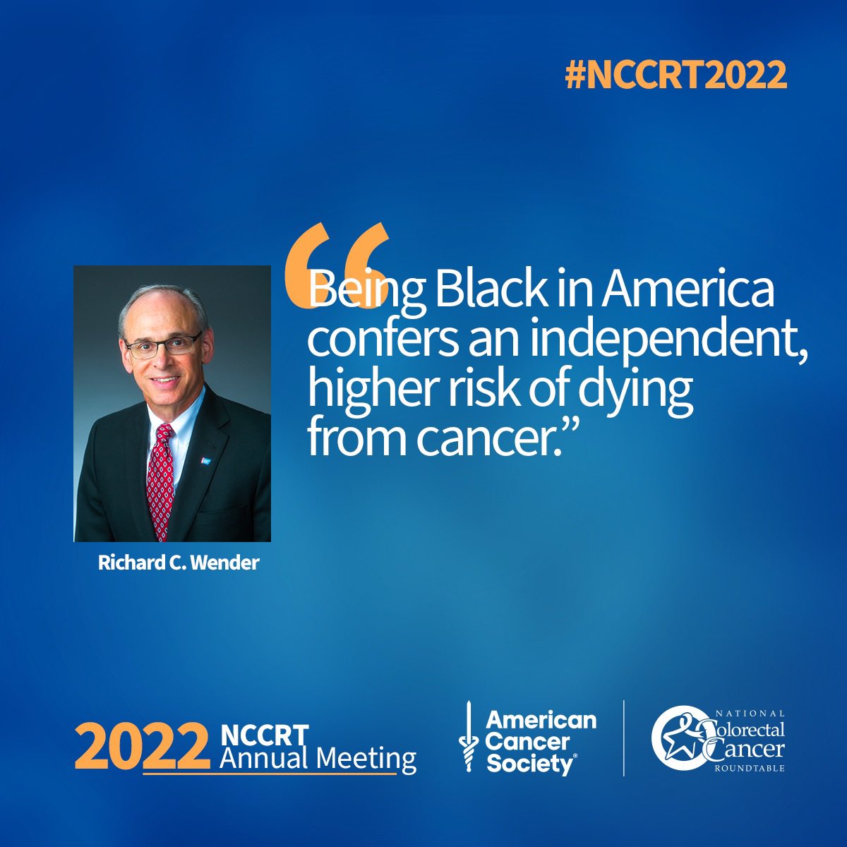 NCCRTnews's tweet photo. This morning at #NCCRT, we’re taking a deep dive into health equity, as Dr. Richard C Wender discusses the root causes of health disparities and a path forward. https://t.co/qc3rQumI4m