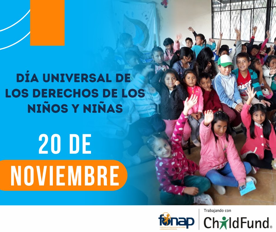 FONAPEcuador's tweet photo. Día importante 👇
#DíaUniversalDeLosDerechosDeLosNiñosYNiñas.
👧🧒👧🏼👧🏿👨🦱👧🏽🧑🦰.
@FONAPEcuador y @ChildFundEc reiteramos nuestro compromiso para que los niños 🧑🦰 y niñas 👧crezcan en ambientes seguros y protectores.
#MiVozImporta #DerechosdelaNiñez #QueOndaconNuestroDerechos https://t.co/nkbBTOMccn