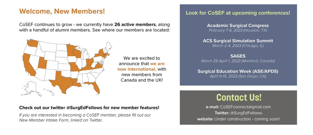 ‼️ Hot off the press ‼️

CoSEF’s Fall 2022 Newsletter

Take a look to learn about what our group has been up to for the past 6 months - we are excited about our momentum and growth, and are proud of what we’ve accomplished together so far!