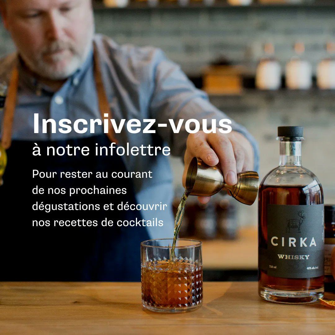 CIRKA Distilleries (@cirkadistillery) on Twitter photo Une envie de déguster nos spiritueux et de délicieux cocktails? C’est possible grâce à notre tasting show organisé avec <a href="/LaSAQ_officiel/">lasaq_officiel</a> et notre maestro Gizmo! 🙌
Rester informé de nos prochaines dates et lieux de dégustations: buff.ly/3UtZfPu Une envie de déguster nos spiritueux et de délicieux cocktails? C’est possible grâce à notre tasting show organisé avec <a href="/LaSAQ_officiel/">lasaq_officiel</a> et notre maestro Gizmo! 🙌
Rester informé de nos prochaines dates et lieux de dégustations: buff.ly/3UtZfPu