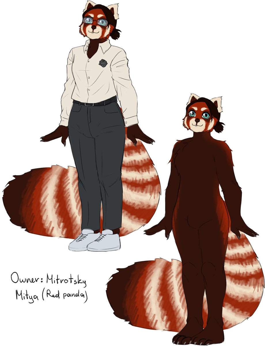GummyFishOwO's tweet photo. red panda a made as a gift for my friend. yes i made a commission with this cutie after. no it wasn't cute
#fursona #furry #redpanda #model_sheet #Reference  #OC https://t.co/B9JHEi52Y3
