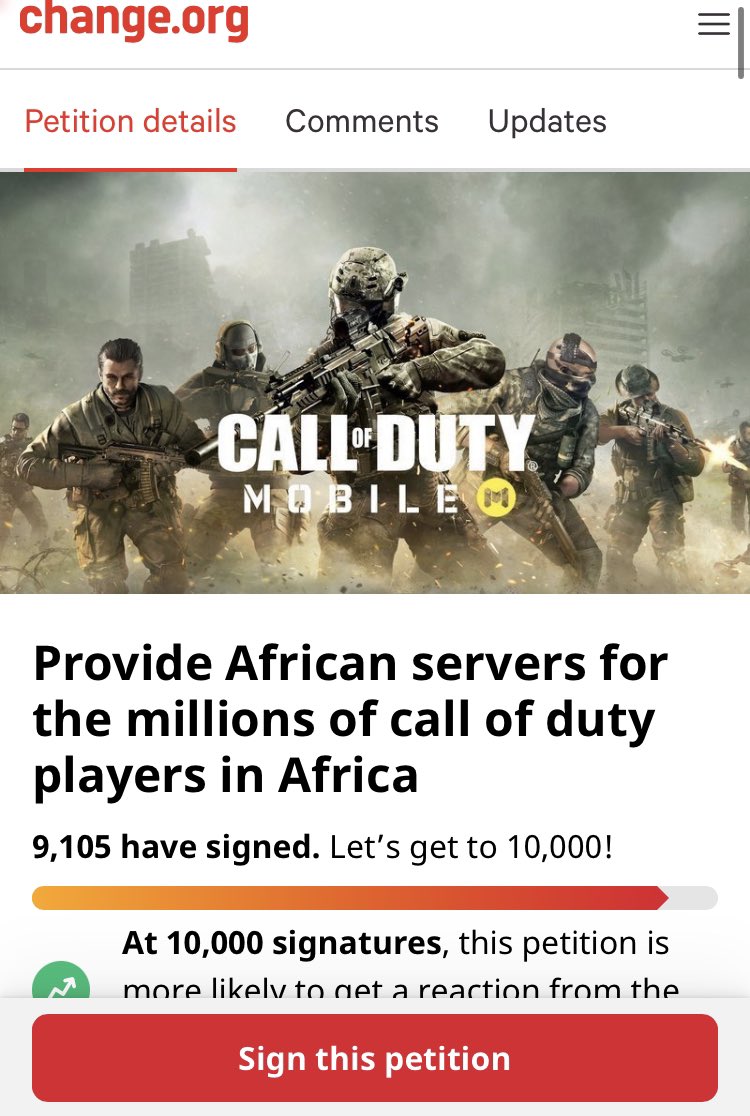 I guess it’s time to unpin this thanks all 9k+ signees, the battle is nearly done. I am sure someone from <a href="/PlayCODMobile/">Call of Duty: Mobile</a> saw this.