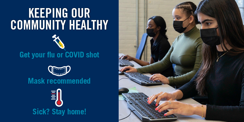 Let's work together to keep the #UofTEngineering community safe from seasonal respiratory viruses: 

💉 Get vaccinated

😷 Wear a mask in indoor/crowded spaces

🏠 Stay home if you’re feeling sick

Learn more at: uofteng.ca/utogether