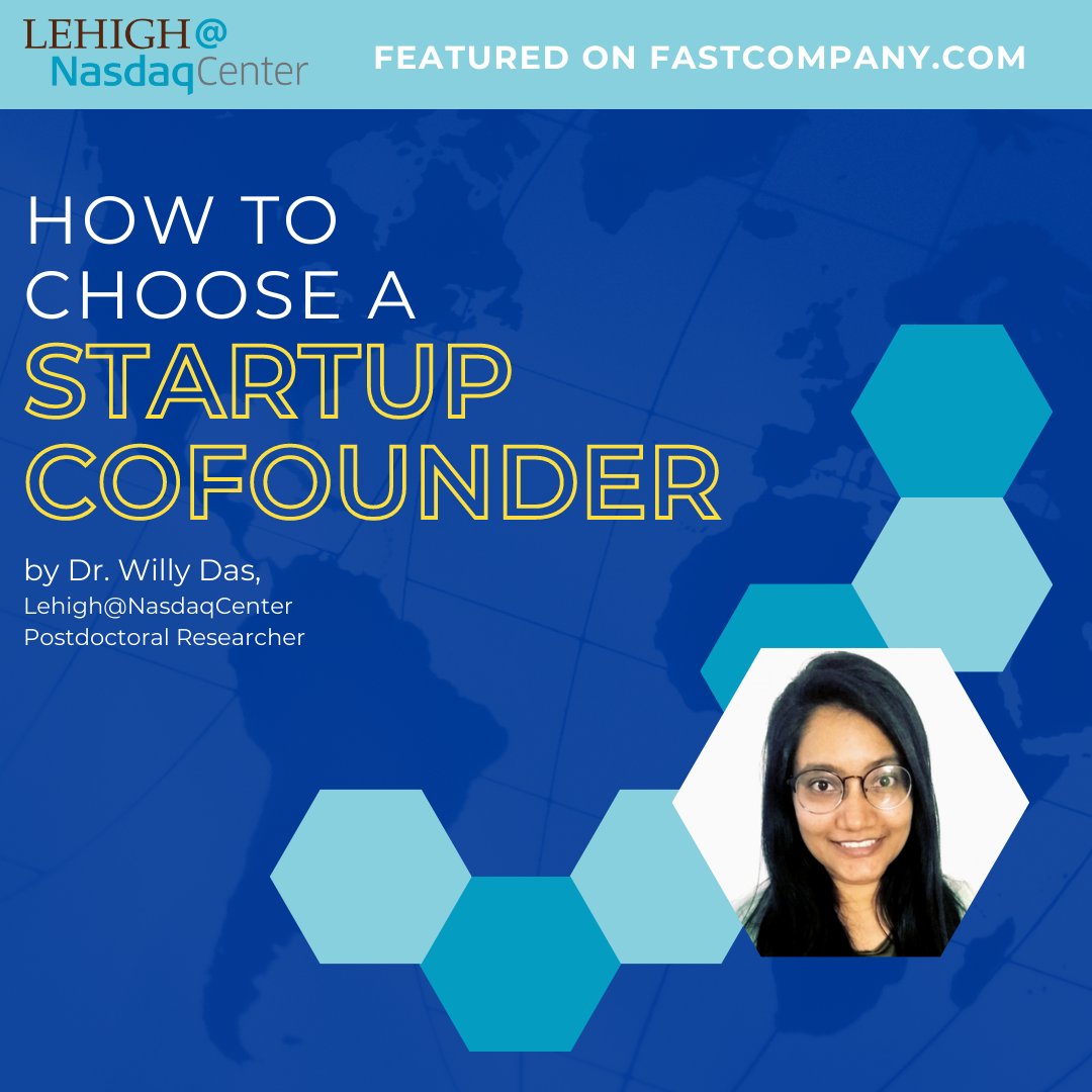 lehighnasdaq's tweet photo. Cofounding a business is about more than creating a profitable venture. Our postdoctoral researcher Dr. Willy Das shares 5️⃣ rookie mistakes to avoid when choosing co-founders, as featured in a recent article by @FastCompany.

🔗 https://t.co/uVnHuofKrC
🌟 #NextEntrepreneurs https://t.co/vEv1yYuKZb