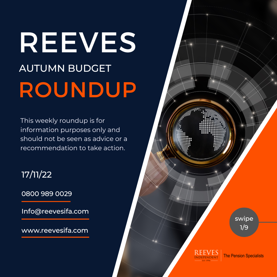 Reevesifa1's tweet photo. Reeves Roundup | Your round-up of this week's Autumn Budget news, brought to you by Reeves Independent.

#FinancialNews #Inflation #Pensions #News #AutumnBudget https://t.co/dgn8j7lTRV