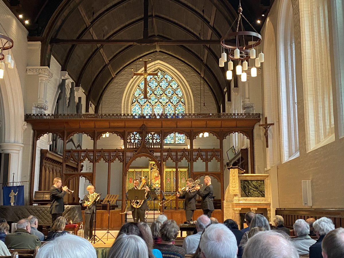 Fab lunchtime concert with @connaughtbrass as part of <a href="/WimbledonWIMF/">Wimbledon International Music Festival</a>