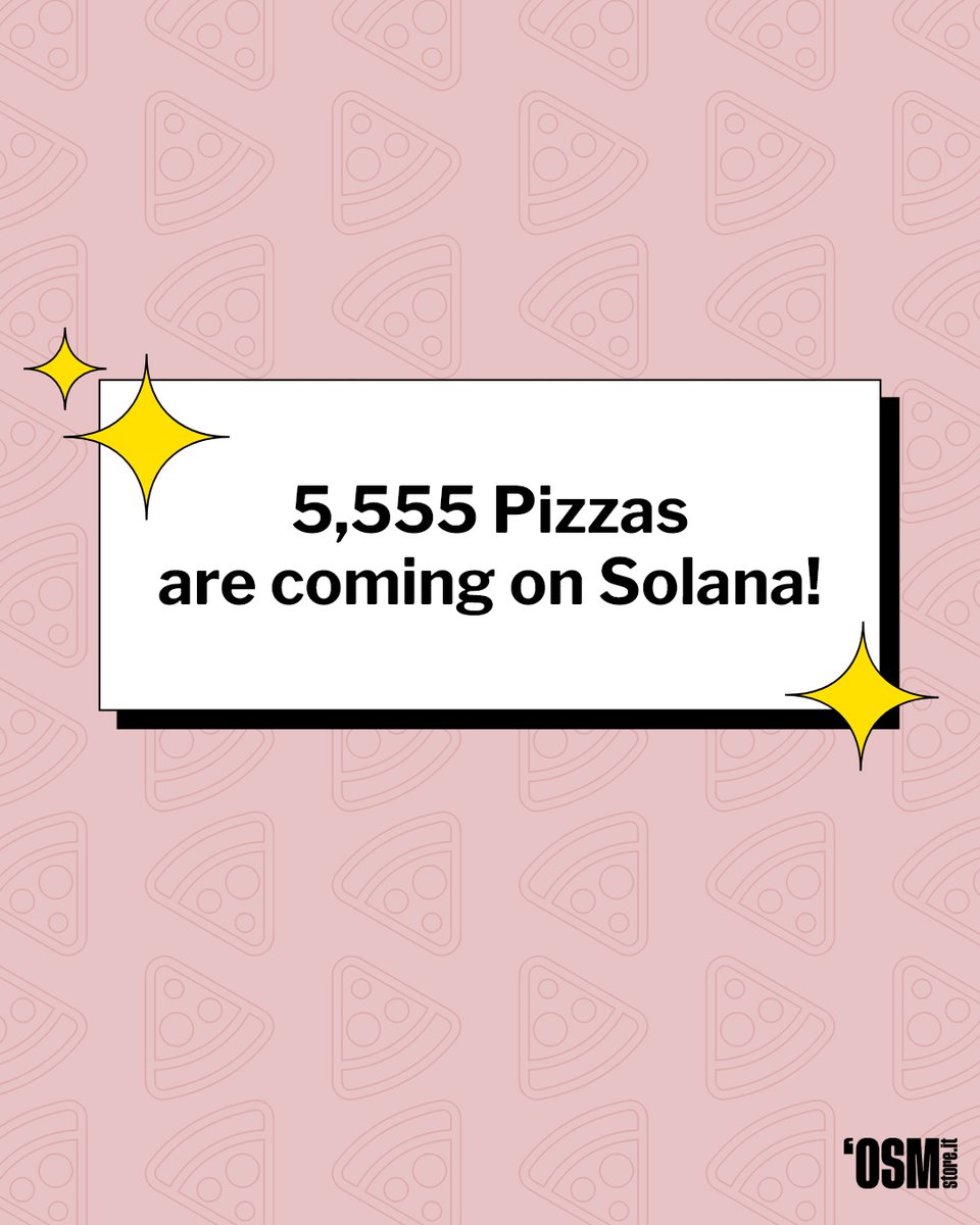 🍕 5,555 pizzas are coming on #Solana 🍕

Which ingredients would you like to find?

#NFTcommunity #web3 #SolanaCommunity
