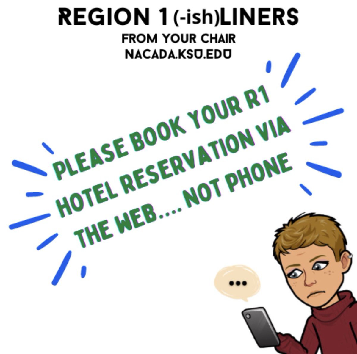 NACADA R1 Conference Info! Please book hotel reservation via the web… not the phone #nacada #nacadar1 #nacadaregion1 #nacadaconference
nacada.ksu.edu/Community/Regi…