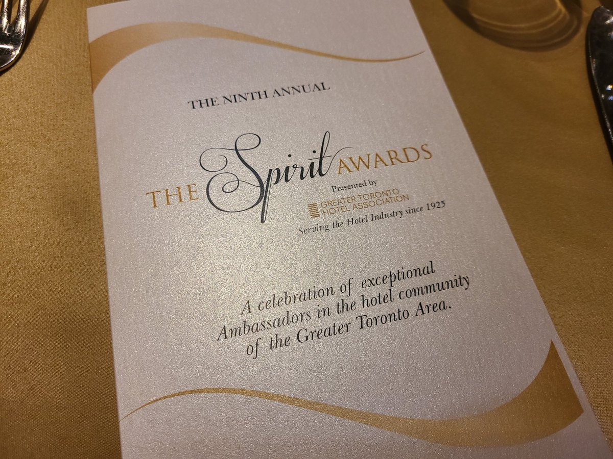 Showtime at the hotel industry's best day, recognizing the best of Toronto's hospitality team including hotel housekeeping, security, valet,  engineering, laundry, guest services and all the people in what is truly a people industry. #GTHAspiritawards