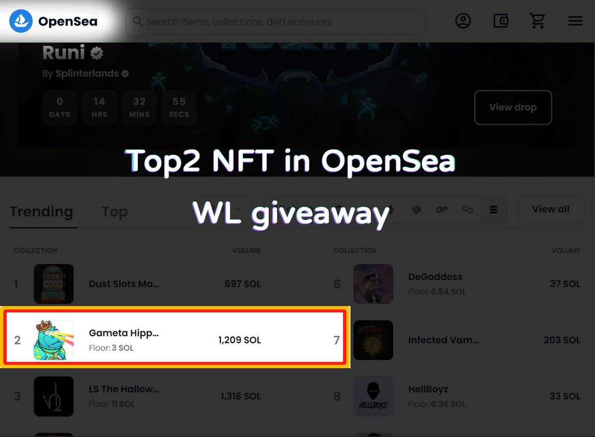 Angelap2egirl's tweet photo. Top #NFT in #Opensea!
By #BNBchain &amp; Gameta
Last 100 spots,get it right now
✅Join :https://t.co/uXe1GX3D0x
✅RT &amp; Like,Tag 3 friends
✅Screenshot and send to discord

🏆Pick 3
🏆Free mint
🏆90% chance of getting WL https://t.co/7NSu3t5l5r