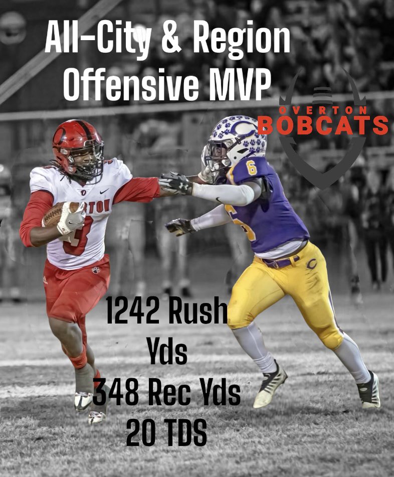 JOvertonFball's tweet photo. Congrats to @edmondsonjevon1 on being selected All-Region &amp; All-City Offensive MVP !! #ForThe🅾️ https://t.co/95h6ykThcI