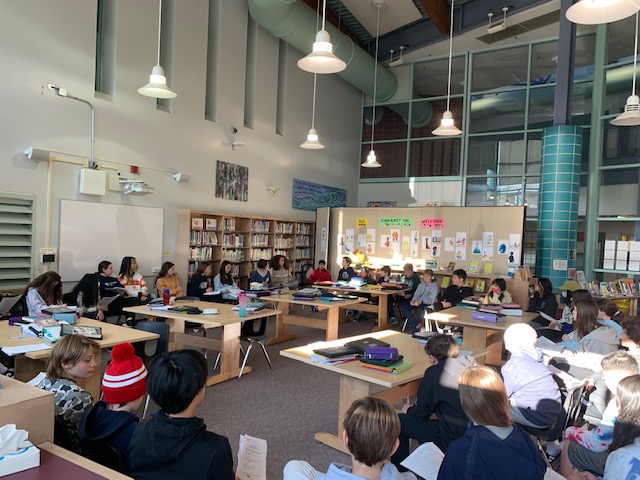 WVMSDragons's tweet photo. The 7B Humanities block spent the morning demonstrating our socratic skills by discussing and debating current events #WVMS #LMSD #Interdisciplinarylearning #proveyourpoint #LMSDBuildingBelonging https://t.co/BSNBhqNOgr