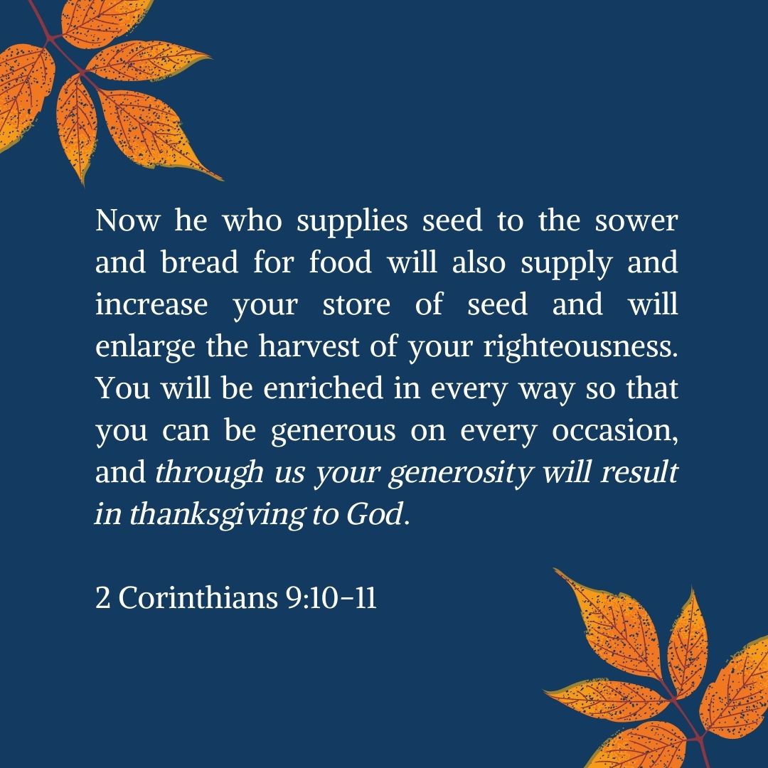 Happy #Thanksgiving to our dear partners in the USA. As you break bread today with your friends and family, know that we also give thanks for you. May God be glorified in all things!