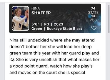 Nina Shaffer (@_ninashaffer_) on Twitter photo Thank you <a href="/MEvans32/">Mandy Evans</a> for the recognition and for your support! <a href="/23BlastScarlet/">Buckeye Blast - Scarlet</a> <a href="/PGH_Ohio/">Prep Girls Hoops Ohio</a> <a href="/JDabbs86/">Jim Dabbelt</a> Thank you <a href="/MEvans32/">Mandy Evans</a> for the recognition and for your support! <a href="/23BlastScarlet/">Buckeye Blast - Scarlet</a> <a href="/PGH_Ohio/">Prep Girls Hoops Ohio</a> <a href="/JDabbs86/">Jim Dabbelt</a>