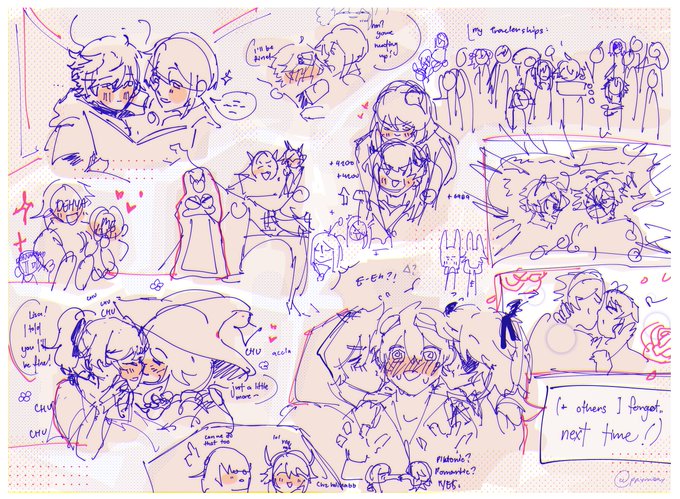 some genshin ships i likey (can yall even tell who is who 😭) 