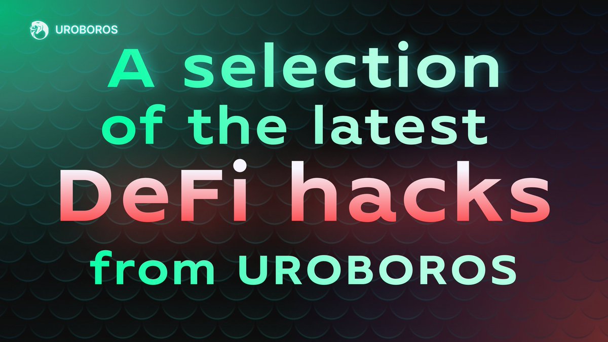 uroborosdefi's tweet photo. Our #Uroboros team has prepared an interesting selection for you 🧐
Hurry up and read 🔽

https://t.co/LfO0jPsbDv

#DeFi #Hacking #Decentralization https://t.co/Cbs1OB6nr9
